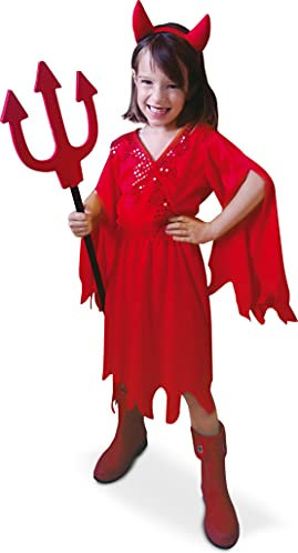 Rubie's - Déguisement Diablesse - Halloween, enfant, 156451M, Taille M 5 à 7 ans