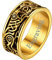 FaithHeart gold Viking Stil Fingerring Punk Retro Wolf Fingerring mit Keltischer Knot Symbol Partnerring für Herren Männer