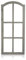 Blümelhuber Deko Vintage Stallfenster Landhausstil Deko - Vintage Deko Fenster mit Halbbogen aus Holz ohne Scheiben - Wand Deko Holz - Holzfenster Deko