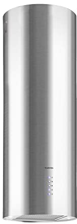 Klarstein Barella - Dunstabzugshaube, Abzugshaube, Umluft 518 m³/h LED Aktivkohlefilter, Umluft, 35 x 93 x 43 cm, silber
