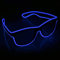 SOOOEC Kabellose leuchtende LED-Brille mit Blinkmodus Glow in Dark Party für Rave-Party, Halloween, Weihnachten, Disco, Konzert, EDM (blau)