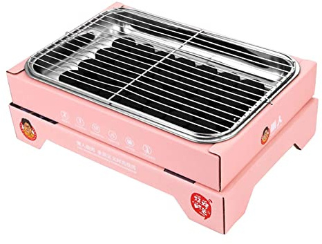 woyufen Mini grill usa e getta, griglia compatta a carbone, da campeggio, grill istantaneo, barbecue a carbone, ideale per campeggio, e feste in cortile