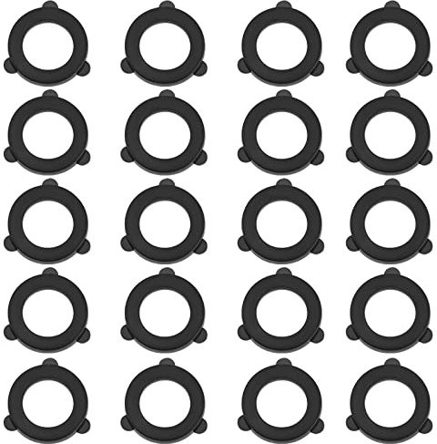 VGOL 50 Stück Gartenschlauch-Unterlegscheiben, Gummidichtungen, Dichtungen, Ersatz-Hahn-Dichtungsringe für Alle Standard-3/4-Zoll-Gartenschlaucharmaturen, Schwarz
