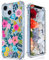 CAROKI for iPhone 14 Plus Clear Case, [Anti-Yellowing] with Floral Pattern for iPhone 14 Plus Clear Case Bumper Protective Shockproof Soft Silicon Cover Case for iPhone 14 Plus 6.7-Floral