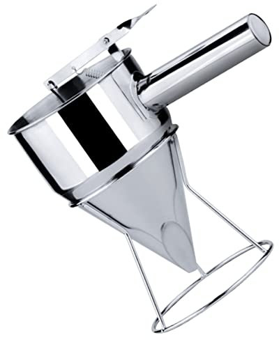 Cabilock Octopus-ball Funnel Stainless Steel Sushi Making Tool Pancake Dispenser Detachable Handle for Baking Grease Separator