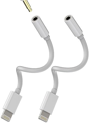 Adaptateur iPhone Jack Certifié Apple MFI(lot de 2)lightning vers Prise Ecouteur 3.5 mm Accessoire Cable Casque pour 14 13 12 11 Pro Max 7 8 Plus X Ipad Air Voiture AUX Audio Câble Auxiliaire Écouteur
