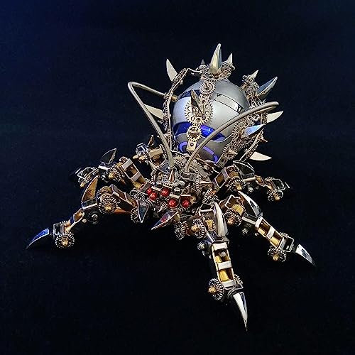UpGLeuch 3D Metall Puzzle Spinne Modellbausatz mit Lautsprecher,DIY 3D Metall Mechanisches Modell Erwachsener mit Werkzeugsatz,3D Metall Modellbausatz Desktop Spielzeug Geschenke