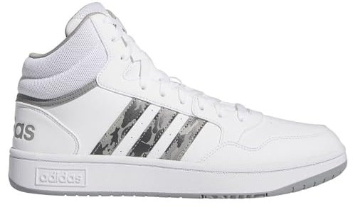 adidas Hoops 3.0 Mid Lifestyle Basketball Classic Vintage Shoes, Sneaker Uomo, Ftwr White Grey Six Solid Grey, 42 EU
