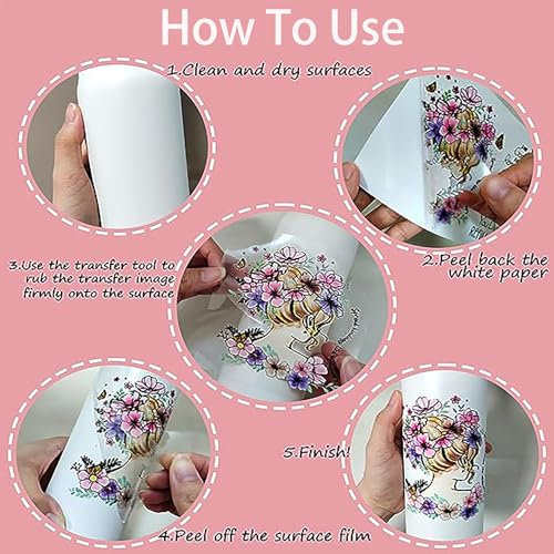 Augweyang UV-DTF-Glasbecher-Aufkleber, 20 Blatt, niedlich, Cartoon, transparente Folie, Anime, wasserdicht, zum Aufreiben, Aufkleber für 473 ml Glasbecher, Möbel, Holz, DIY, Handwerk, Vintage