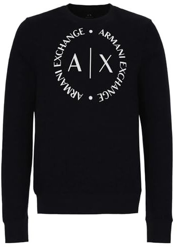 Armani Exchange Felpa Sweatshirt Uomo 8NZM87 Z9N1Z (Nero, S)