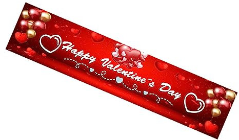 TOPBATHY Valentinstag Banner Mit Herzmotiven Dekorative Party-hängedekoration Für Romantische Anlässe Für Hochzeiten Und Verlobungen Liebevolle Atmosphäre Schaffen