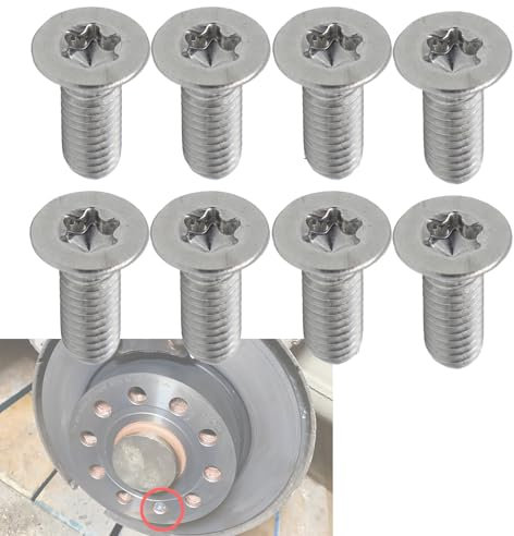 Generic 8X Hex Socket Countersunk Bolt For Audi 100 A1 A2 A3 Front Rear Brake Rotor Disc Retaining Screws Stainless Steel Car Replacement Spare Parts