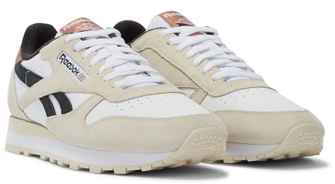 Reebok Mixte Classic Leather, White Sand Black, 41 EU