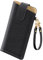 DOMIPHIE Brillenetui Weich, Tragbares Etui für Sonnenbrillen Brillenetui Premium Brillenetui mit Schnappverschluss PU Leder Brillenetui mit Lanyard Mikrofiber Brillentasche für Damen und Herren