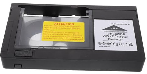 OSALADI VHS-c Adapter Für Videokamera-Player Kompatibel Mit VHS-Kassetten Einfacher Tape-konverter Für Mühelose Umwandlung Von Halbtape-Videos Tragbares Zubehör Für Vielseitige