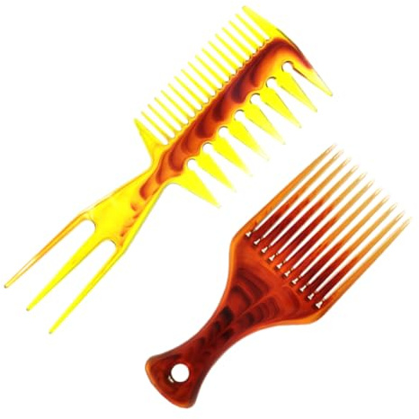 2 Stück-pack Breiter Haarstylingkamm mit Extra Breiten Zähnen für Männer