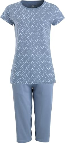 Erwin Müller Damen-Schlafanzug Single-Jersey Jeansblau Größe 44