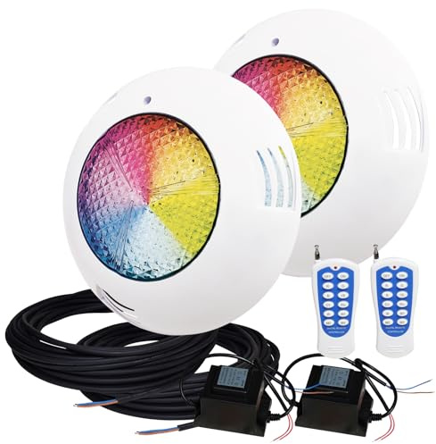 LED ATOMANT 2 Focos Piscina LED 45W RGB IP68 Cavo 20m e Trasformatore | Telecomando, Controllo remoto