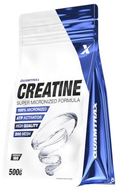 Quamtrax Nutrition - Creatine (Creatina Monohidratada 200 Mesh) - 500 g - Sabor Neutro - Fuerza, rendimiento y recuperación