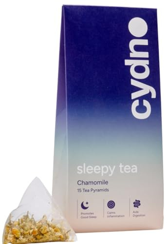 Cydno Chamomile Tea - 15 Pyramid Tea Bags - Tea to Relax Mind & Body - Caffeine-Free - Vegan & Plastic-Free