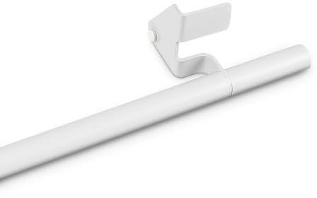 Bestlivings Klemmstange 80-100 cm, ausdrehbar/ausziehbar (Ø8/10mm) Montage ohne Schrauben, Bohren, Kleben - Metall - Gardinenstange in Weiß zum klemmen (Fit)