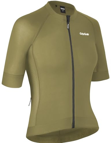 GripGrab PACR Radsport Kurzarmtrikot Damen - Sommer Rennrad Trikot Aero | Enganliegende Aero-Performance-Passform, Mesh-Einsätze für Belüftung, 3 Rückentaschen & YKK-Reißverschluss, MTB & Gravel