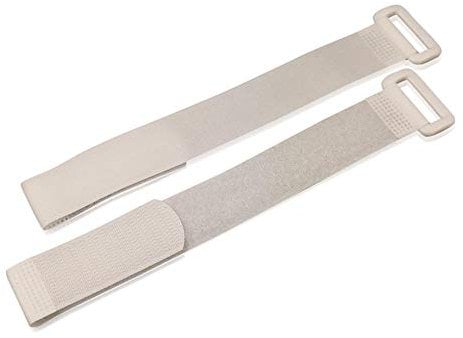 Alfatex® by Velcro® - Fascette stringicavo bianche con fibbia in plastica, confezione da 2 pezzi (25 mm x 250 mm)
