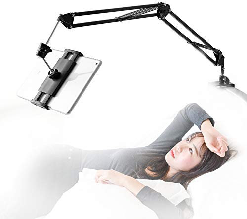 Tablet stand for bed, Adjustable Tablet Holder with 360 Degree Rotating&flexible Arm Compatible with iPad 2023,iPhone 15 Pro, Switch, Kindle,Samsung Tab,or Other 4.7~12.9 inch Devices