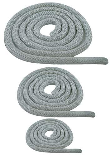 Ofendichtung Kaminofen Runddichtung Kordel Schnur hitzebeständig Scheibe Tür 12mm 1 Meter Weiss