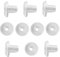 Cutelec 10pcs Horizontal Blinds Bottom Rail Ladder Cord Button Plugs, White, Plastic, 5/16 Hole, 5 x 16 Size, Manual Control, Outside Mount, Solid Pattern, Indoor Use, Window Treatment