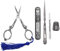 Sewing Scissors Set, European Vintage Sewing Tool Kit Embroidery Scissors and Case Alloy Awl Threader Thimble Needle Case Kit DIY Sewing Tools for Embroidery Cross Stitch Craft Accessories