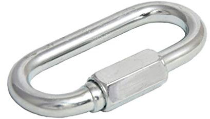 Quick Link Screw Lock Chain Fastener Hook Carabiner Steel Repair Hiking Camping (3, 10mm)