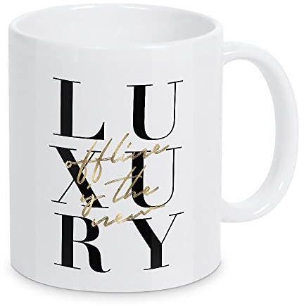 artboxONE Tasse Offline is The New Luxury - Quote von Planeta444 - Kaffeetasse Typografie