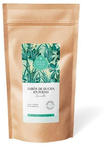 ELIAH SAHIL Bio Duschseife Empfindliche Haut 250g – 100% Natürlich, Zertifiziertes Naturduschgel, Vegan, Chemiefrei, Zero Waste, Plastikfrei, Umweltfreundlich, Unique Standard