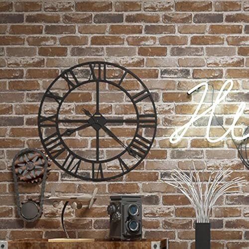 Okydoky Peel & Stick Brown Brick Wallpaper - Self-Adhesive, Vinyl Waterproof Vintage Wallpaper - Contact Paper for House Decoration