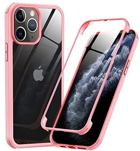 Phoneaura für iPhone 11 PRO MAX 360 Grad Schutzhülle Vorne und Hinten Handyhülle Ganzkörper Apple Case mit Zwei Panzerfolien Displayschutz, Kameraschutz Komplettschutz (Deutsches Design)