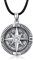 KINGWHYTE Kompass Halskette 925 Sterling Silber Go in the Directon of Your Dream Anhänger Graduation Schmuck Geschenke für Männer