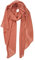 YOUR SMILE Damen-Schal, leicht, atmungsaktiv, einfarbig, weich, Chiffon, lang, modisch, sonnenfest, Rostrot, 27''x70''