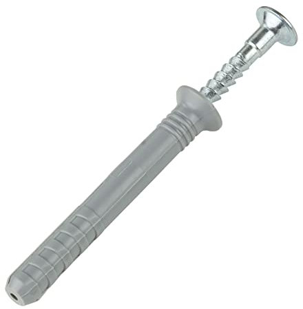 10x Nageldübel verzinkt Senkkopf - 8x60 mm - 100 Stück/Pack | Schlagdübel | Einschlagdübel | Dübel + Schraube | 10 Packungen