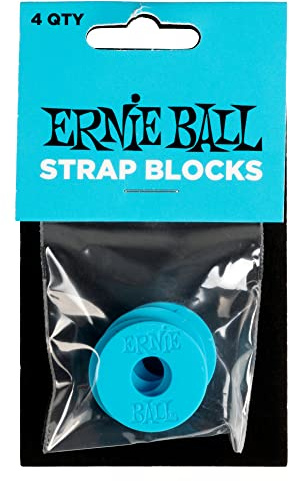 Ernie Ball Strap Blocks 4pk - Blue