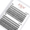 Higu 240pcs de faux cils individuels D Curl 30D 40D, mix 8-14mm Extensions de Cils inférieurs et mini clusters de cils, Convient pour une extension de cils DIY à domicile (30D/40D D 8-14m)