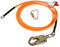 Stahlseilkern-Flip-Line-Kits 12mm*2,4m / 3m /3,6m, Stahlkern Lanyard mit Triple Lock-Karabiner, Verstellbares Lanyard Klettern Bergseile für Baumkletterer, Baumpfleger, Absturzsicherung (12mm*3.6M)
