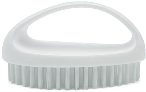 GKETN Hand and Nail Brush for Cleaning Fingernails Fingers Nylon Firm Stiff Bristles Heavy Duty Scrub Clean Brushes for Mechanics Gardeners, White, 1PC