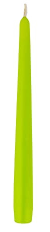 Sovie CANDLES Spitzkerzen Gastronomie in HELLGRÜN, Ø 2,2 x 24 cm, 50 Stück, hochwertige Dinnerkerzen mit ca. 7 Stunden Brenndauer