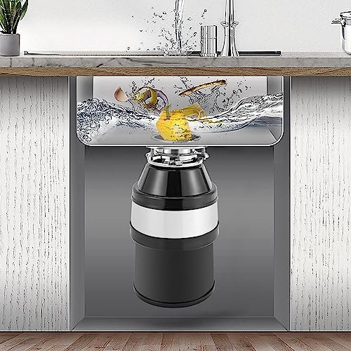 SanBouSi Smaltimento dei rifiuti da cucina con interruttore dell'aria, smaltimento dei rifiuti, trituratore per la casa, 370 W