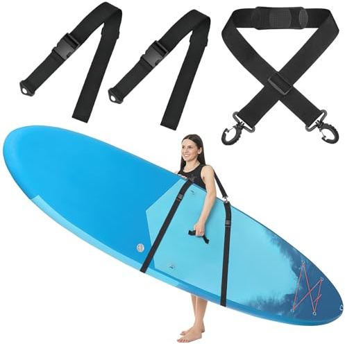 FainFun Surfbrett Tragegurt, SUP Tragegurt, Verstellbare Sup Transport Gurt, SUP Board Zubehör für Surfbretter, Paddle Board, Longboard, Stand Up Paddle Board