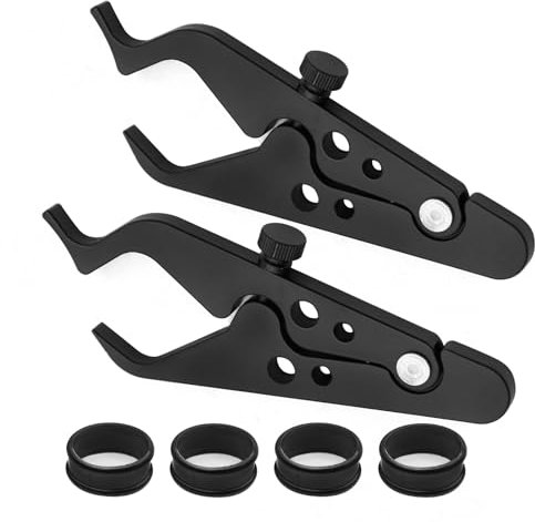 2 Pcs Motorcycle Throttle Lock, Motorcycle Cruise Control, Universal Aluminum Throttle Assist Wrist, Hand Grip Lock Clamps with Silicone Ring Protect Throttle Control System