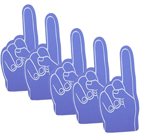 DIKACA 5St Handfläche kinderspielzeug spaß Handklöppel Finger Baseballschaum tragbarer Mini-Lüfter Blauer Fächer Cheerleading-Zeug für Fußballspiele Sport Handschuhe