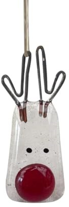 SVRITE 1 Stück Glas-Weihnachtsbaumschmuck-Anhänger, Metallsol, Transparenter Vogelform-Anhänger, Glas-Weihnachtsbaumschmuck-Anhänger B