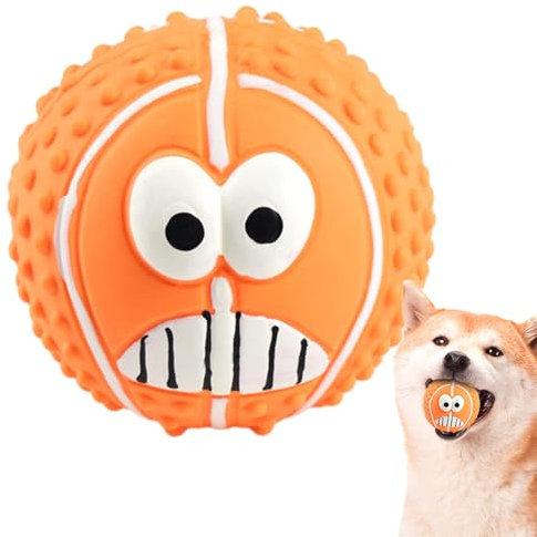 Tedious Quietschende Hundespielzeuge Gesichtsbälle,Hundeballspielzeuge - Quietschende Hundebälle | Lustiges Hunde-Welpenspielzeug mit federnden Kaugesichtsbällen für kleine und mittelgroße Hunde,